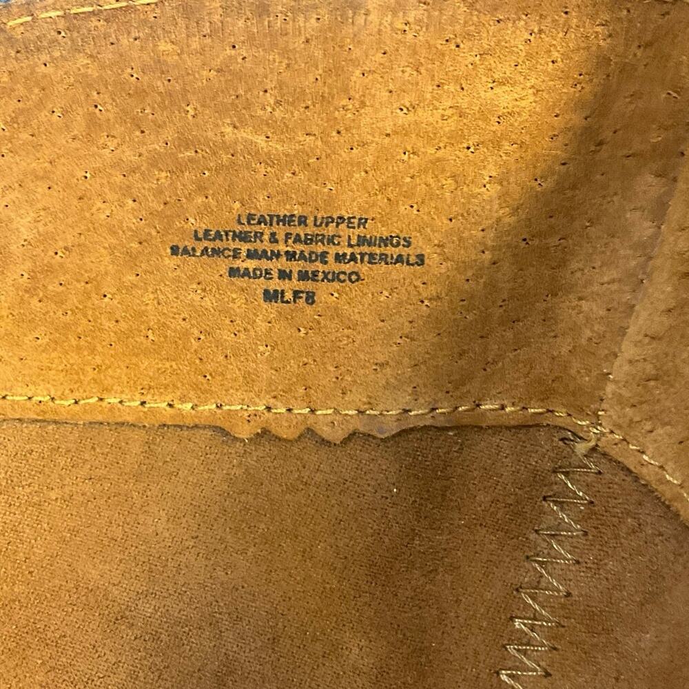 Born Distressed Brown Leather Mid-Calf Moto Boots - Picture 7 of 10